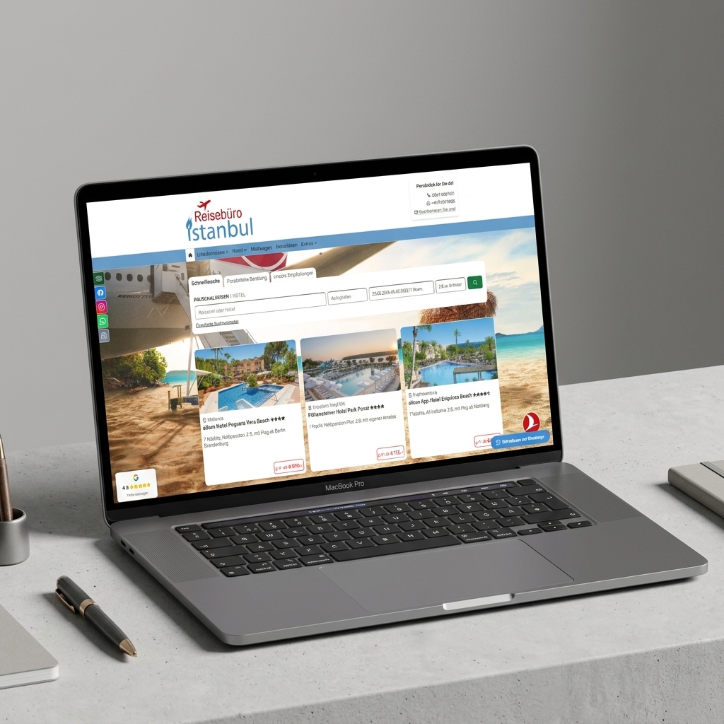 Reisebüro Istanbul Website Mockup